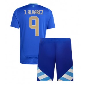 Argentina Julian Alvarez #9 Replika Babytøj Udebanesæt Børn Copa America 2024 Kortærmet (+ Korte bukser)